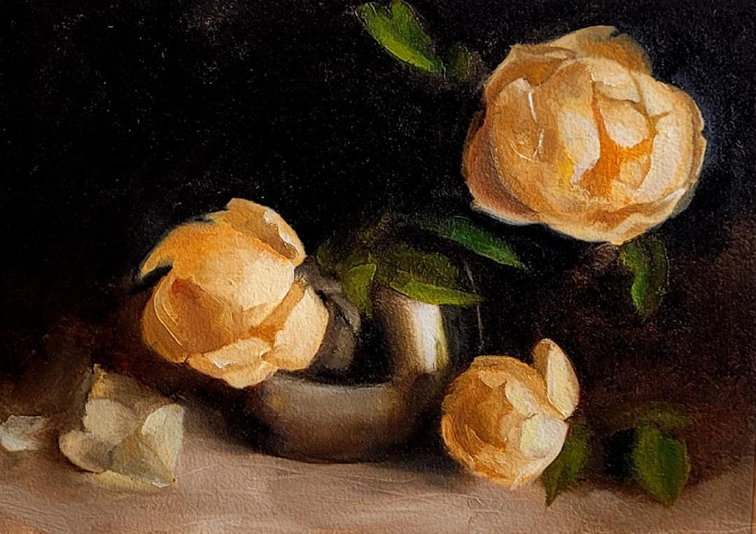 Cream Roses_ 20.8 x 28.8_$550